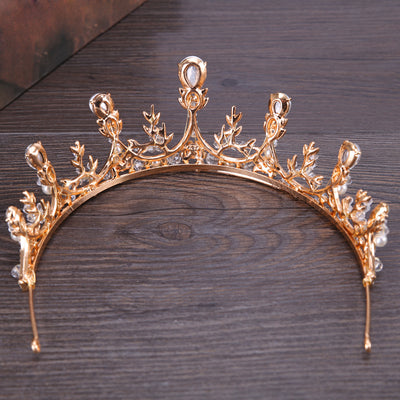 Corona Nupcial de Espiga de Trigo Artesanal con Diamantes - Image 4
