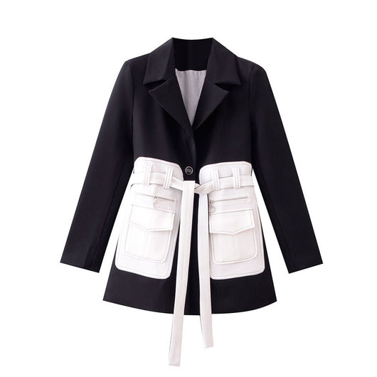 Blazer Negro Elegante para Mujer con Cintura Ajustable - Diseño Sofisticado y Versátil - Image 12