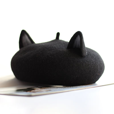 Boina de Fieltro de Lana con Orejas de Gato 3D - Image 4