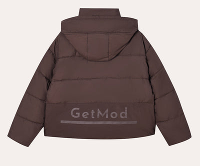 Chaqueta Acolchada de Algodón con Letras Bordadas y Costuras - Image 7
