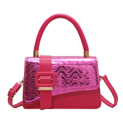 Bolsa Bandolera Cuadrada Pequeña con Patrón Brillante para Mujer - Image 3