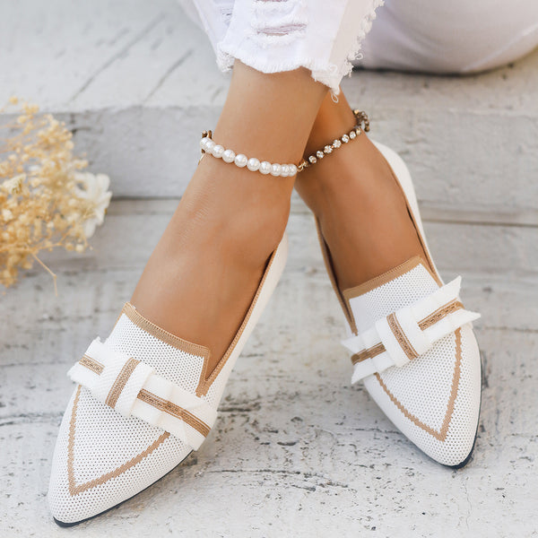 Zapatos Cómodos con Moño Decorativo - Estilo Casual Versátil