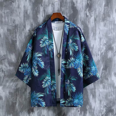 Kimono Estampado Holgado de Manga Tres Cuartos Unisex - Image 7