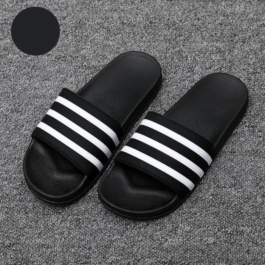 Pantuflas de Baño Antideslizantes con Rayas Suaves - Cómodas para Casa - Image 2