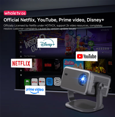 Proyector Whale OS 1080P Full HD con 320 Lúmenes, Android 13 y Autorización Netflix - Image 10