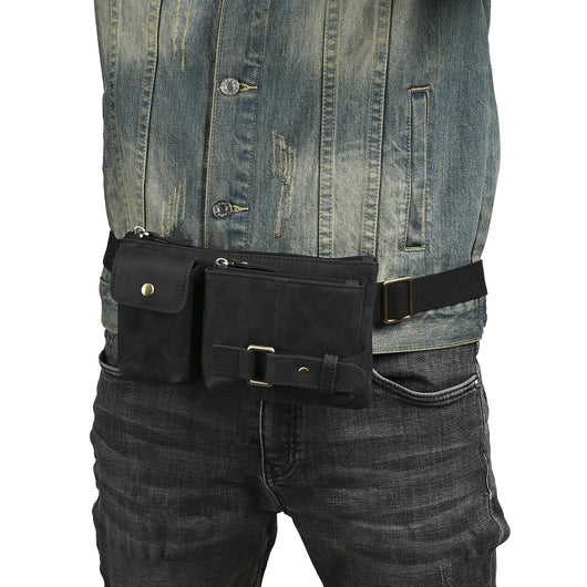 Bolsa de Pecho de Cuero Curtido al Vegetal para Hombre - Estilo Viajero - Image 11