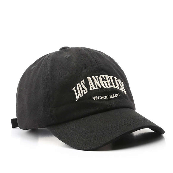 Gorra de Béisbol con Bordado de Letras Desgastadas