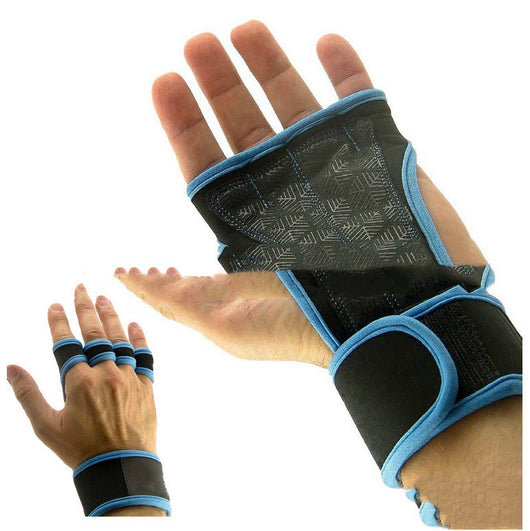 Guantes de Levantamiento de Pesas Medio Dedo con Soporte de Muñeca - Image 18