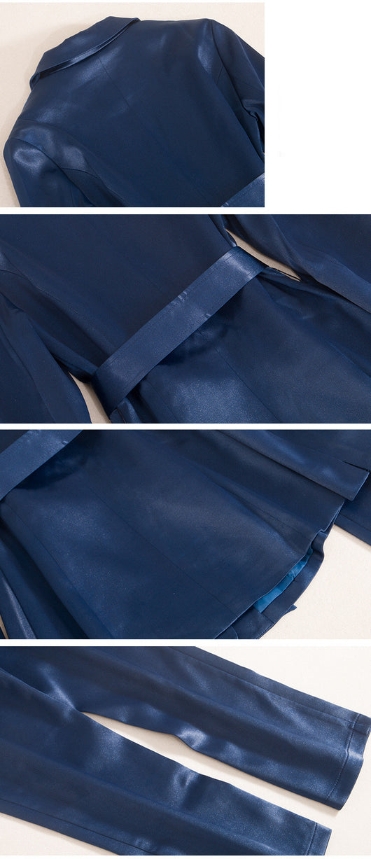 Blazer Satinado Casual para Mujer con Cintura Ajustada - Image 11