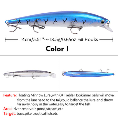 Señuelo de Nado Completo 14cm 18.5g - Cebo Duro Realista para Pesca - Image 16