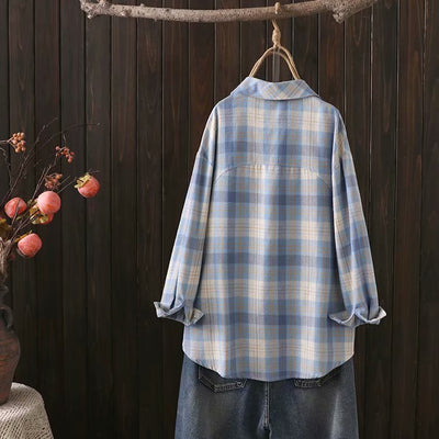 Camisa de Cuadros Manga Larga Estilo Básico - Image 8