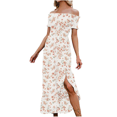 Vestido Casual de Gasa con Estampado Floral y Hombro Descubierto - Image 2