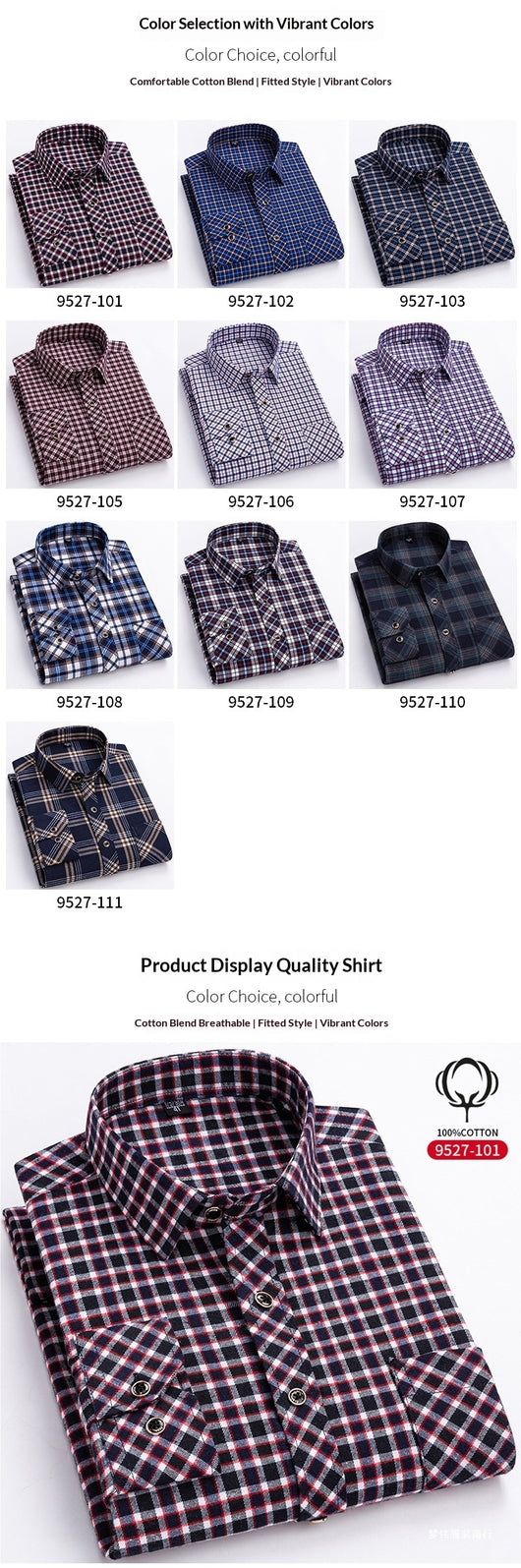 Camisa de Cuadros Suelta en Algodón para Hombre de Manga Larga - Image 22