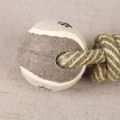 Juguete Interactivo para Perros Medianos y Grandes - Cuerda de Algodón con Pelota de Tenis - Image 16