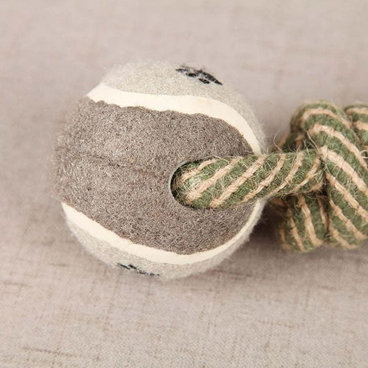 Juguete Interactivo para Perros Medianos y Grandes - Cuerda de Algodón con Pelota de Tenis - Image 16