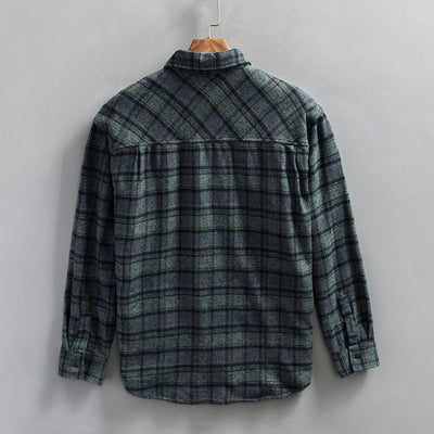 Camisa Casual de Cuadros Retro para Hombre - Image 2