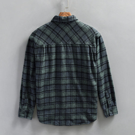 Camisa Casual de Cuadros Retro para Hombre - Image 2