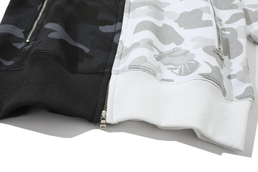Sudadera de Polar con Estampado Calavera Camuflaje Blanco y Negro - Image 14