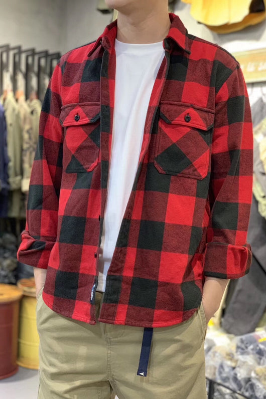 Camisa Franela Gruesa Estilo Americano para Hombre - Image 8