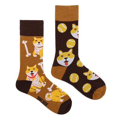Calcetines Retro Asimétricos para Parejas - Algodón Cómodo Unisex - Image 6