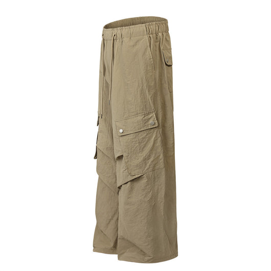 Pantalones Cargo Overol con Cordón Ajustable - Estilo Urbano Holgado para Hombre - Image 2