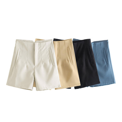 Shorts Casuales de Cintura Alta Temperament para Mujer - Image 3