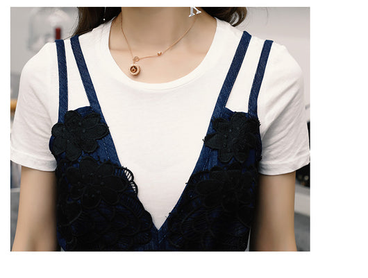 Vestido Denim Estilo Occidental con Tirantes - Conjunto Dos Piezas para Verano - Image 15