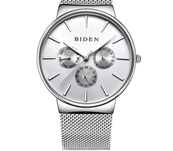 Reloj Hombre Calendario Malla Ultra Delgada - Image 7