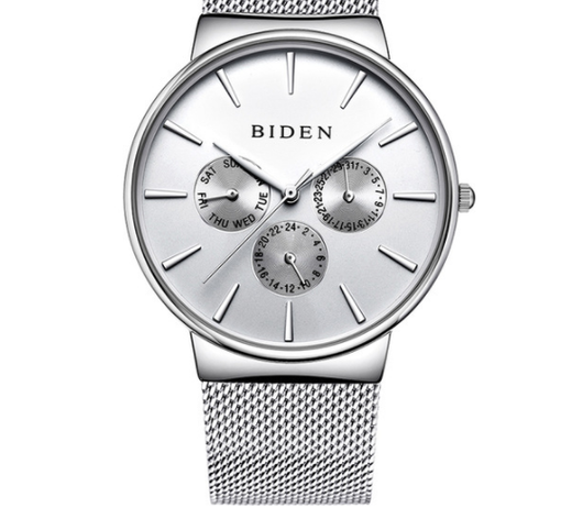 Reloj Hombre Calendario Malla Ultra Delgada - Image 7