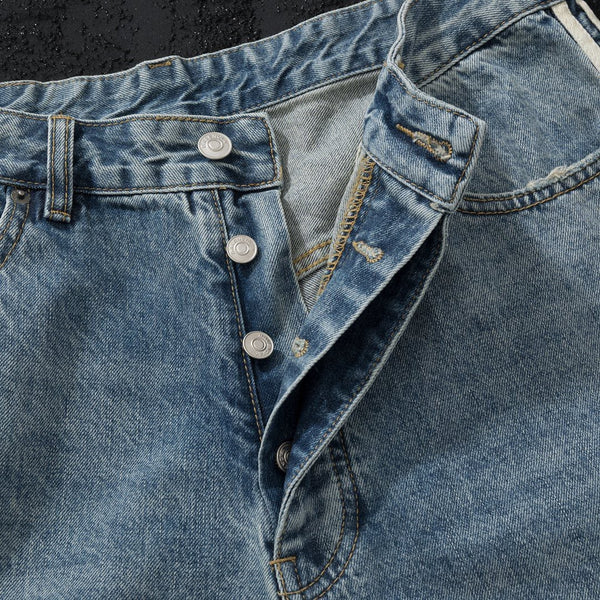 Jeans Azul con Cintas Laterales Premium