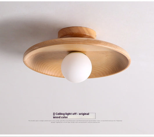 Lámpara de Techo Minimalista en Madera Maciza para Pasillos - Image 18