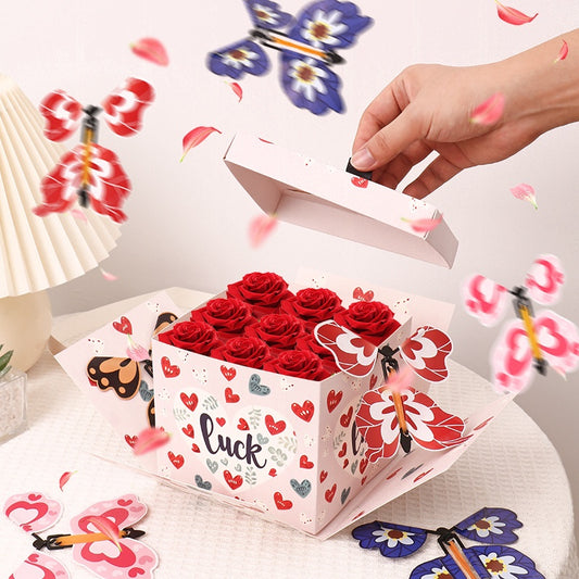 Caja Sorpresa con Mariposas Voladoras - Regalo Creativo para Cumpleaños y Celebraciones