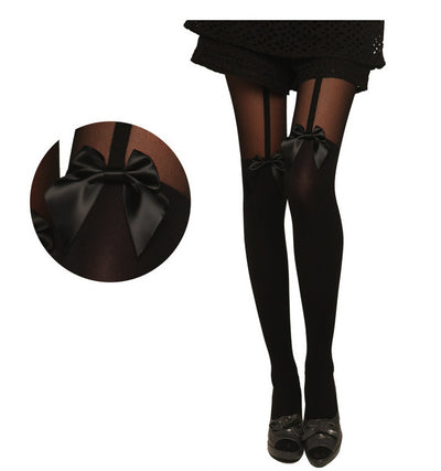 Medias Muslos con Moño Elástico - Diseño Liso y Elegante - Image 2