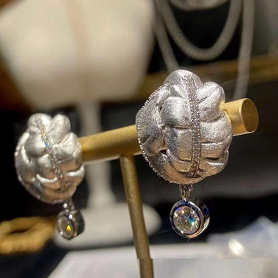 Aretes de Plata Esterlina con Moissanita de 1 Quilate - Brillo Diamante - Image 10