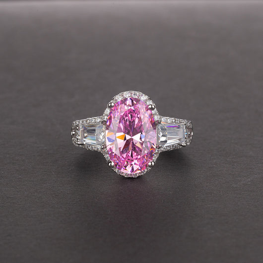 Anillo de Diamantes Simulados 8 Quilates Forma Gota Grupo 812 - Image 3