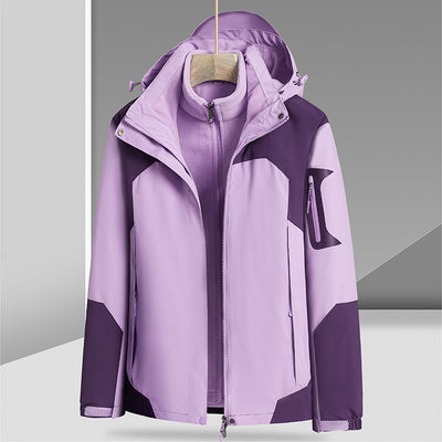 Chaqueta 3 en 1 Impermeable y Rompevientos con Forro Removible de Felpa - Image 3