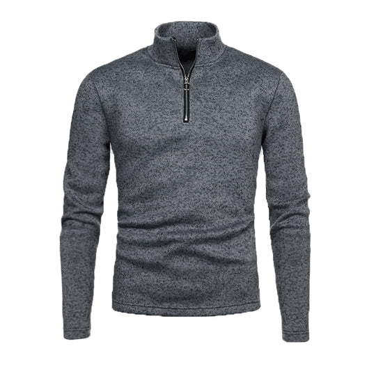 Suéter de Invierno para Hombre con Cierre de Cremallera en Cuello - Image 3