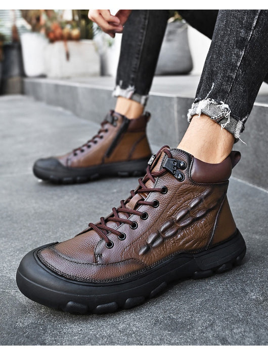 Botas Martin de Cuero Premium para Hombre con Cierre y Suela Antideslizante - Image 9