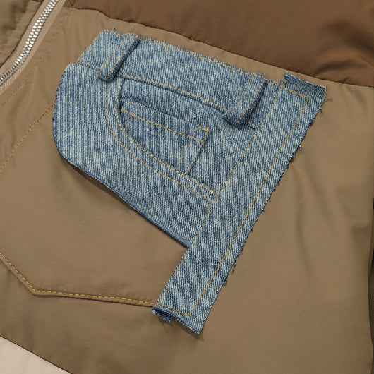 Abrigo Patchwork de Contraste de Colores para Hombre - Image 3