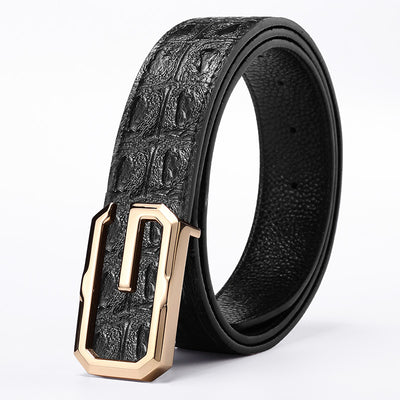 Cinturón Formal de Cuero Genuino Primera Capa para Hombre