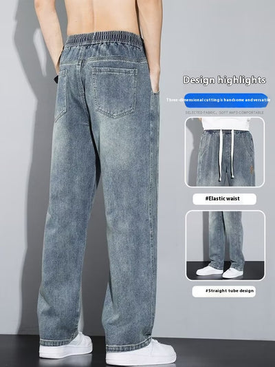 Pantalones Vaqueros Rectos Anchos para Hombre - Comodidad y Estilo Casual - Image 15