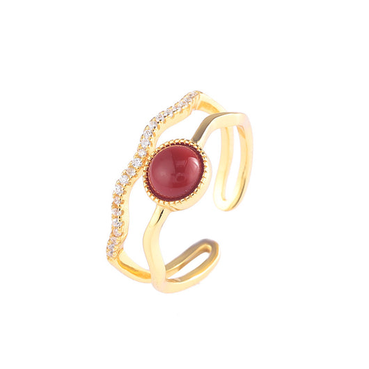 Anillo de Plata 925 Microengastado Ondulado Lujo Ligero para Mujer - Image 6