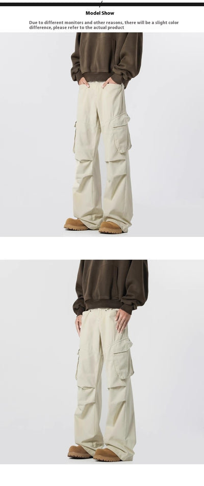 Pantalones Rectos Casuales Retro - Estilo Urbano Moderno para Hombre - Image 10