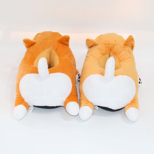 Pantuflas Corgi de Peluche Suave - Zapatos de Casa Cómodos en Algodón - Image 5