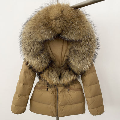 Chaqueta Acolchada Corta Ajustada para Mujer con Forro de Piel - Image 69