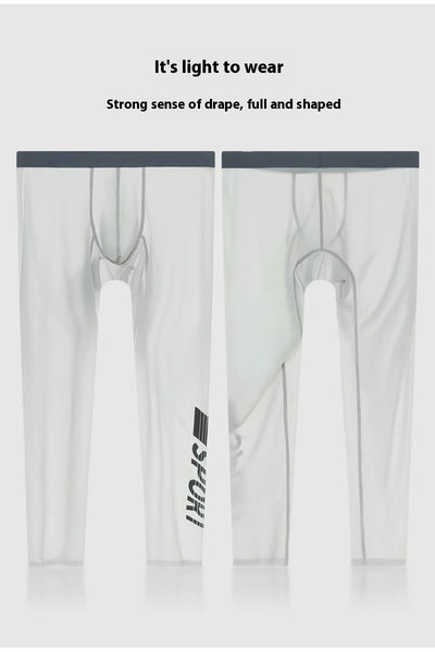 Pantalones Pijama Elásticos sin Costuras Ice Silk Ultradelgados de Secado Rápido - Image 18