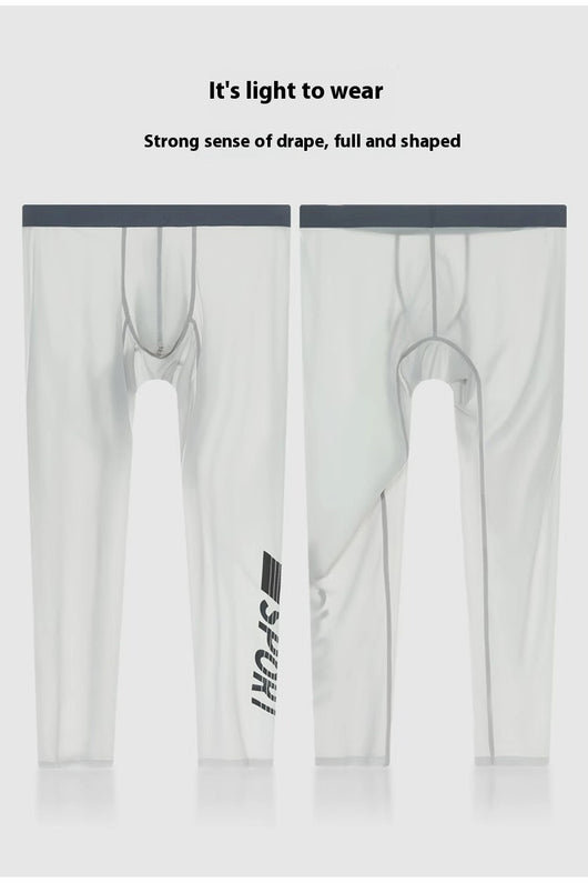 Pantalones Pijama Elásticos sin Costuras Ice Silk Ultradelgados de Secado Rápido - Image 18