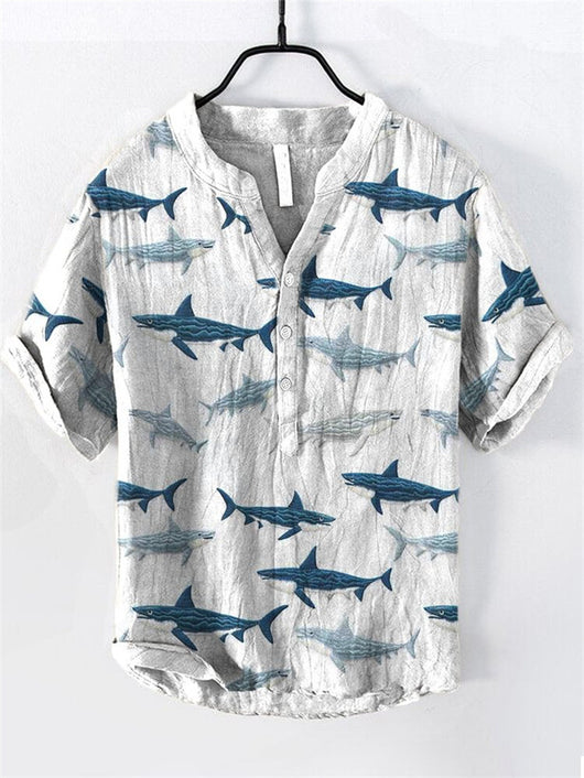 Camisa de Manga Larga con Estampado 3D de Rayas para Hombre - Image 10