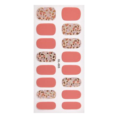 Stickers de Uñas Efecto Ojo de Gato con Detalles Dorados - Image 4