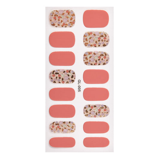 Stickers de Uñas Efecto Ojo de Gato con Detalles Dorados - Image 4